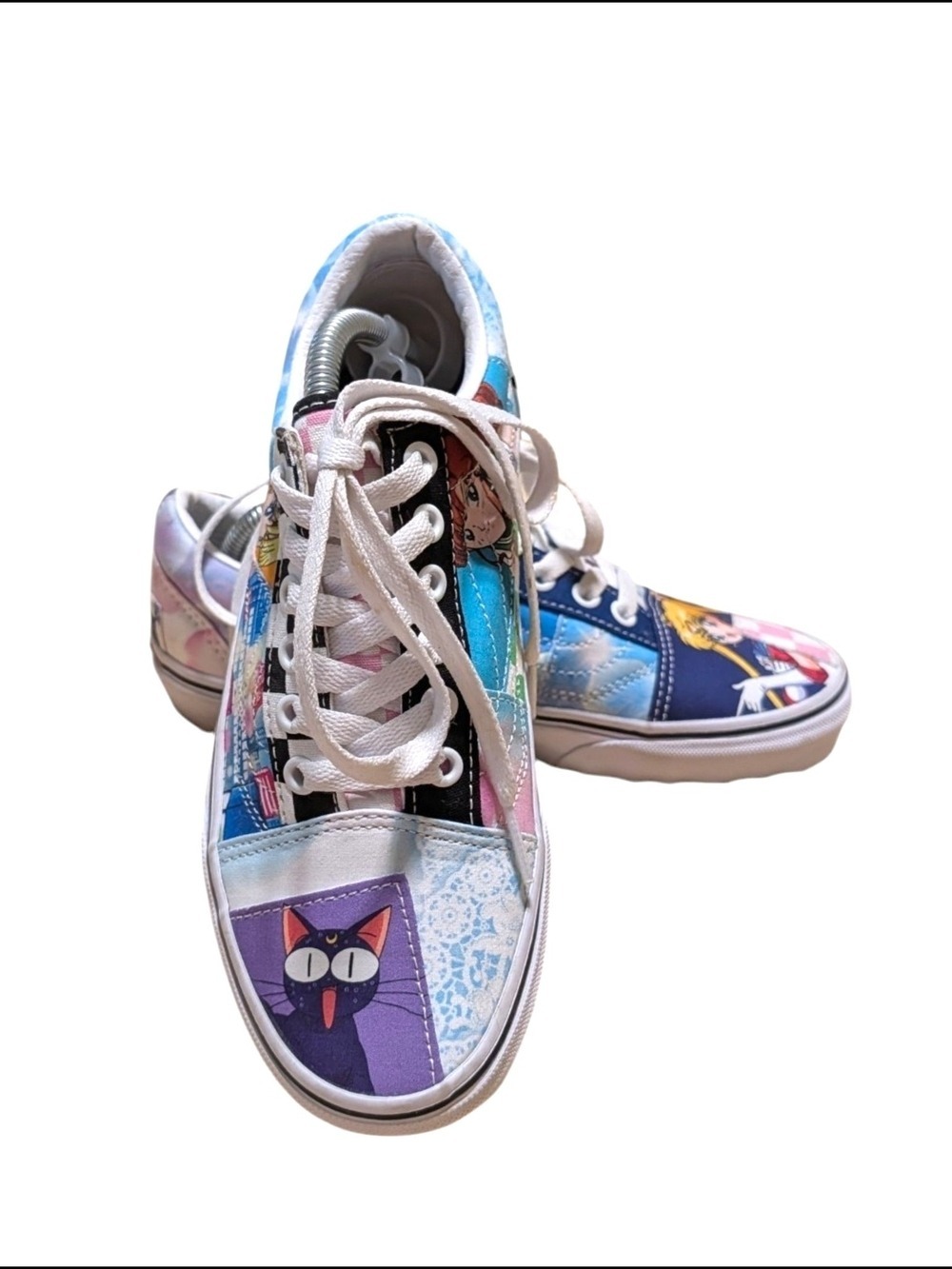 Vans Sailor Moon Anime Lace Up Sneakers Blue Pink Purple